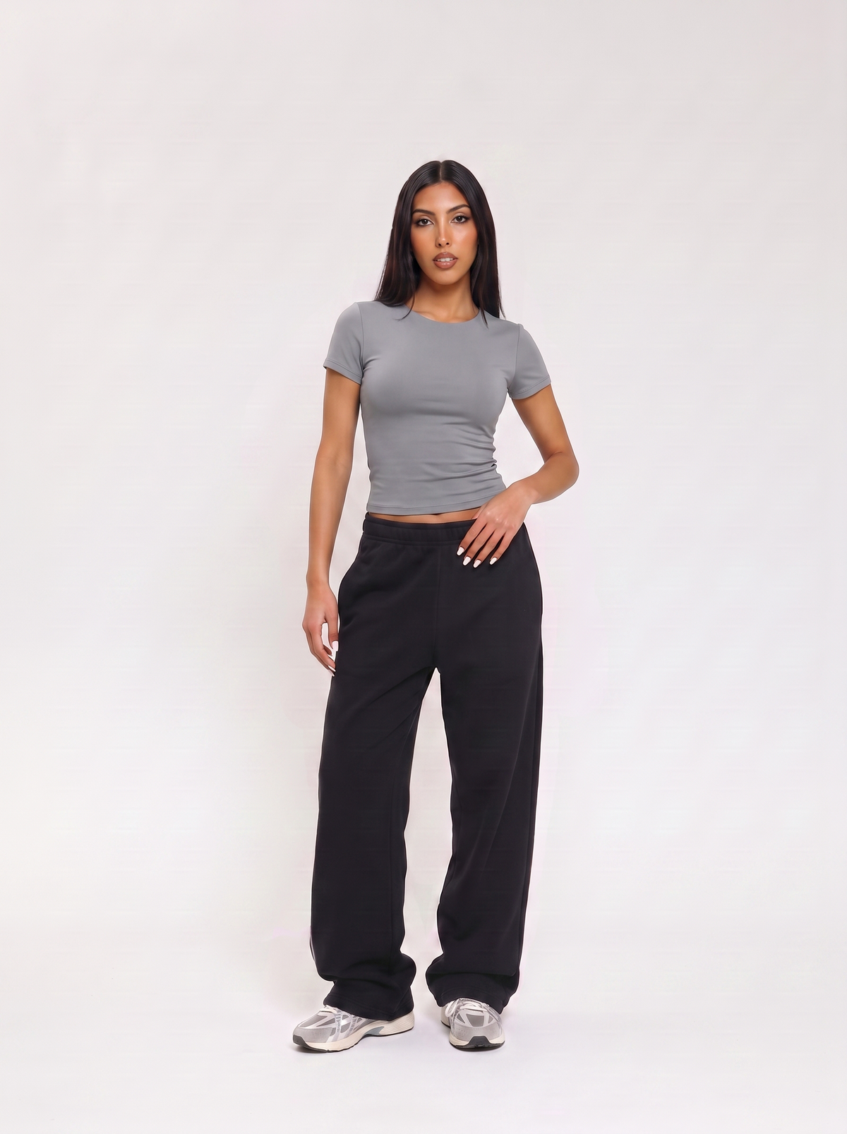 Crew Neck Cap Sleeve Top