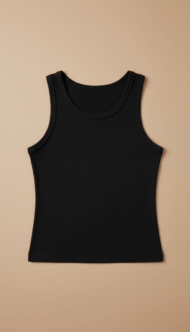 Ink Black Fitted Tank