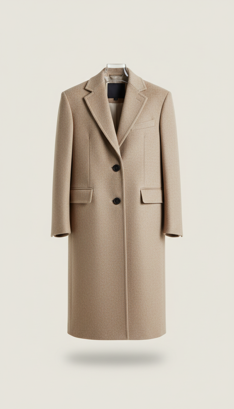 Structured Sand Wool Coat